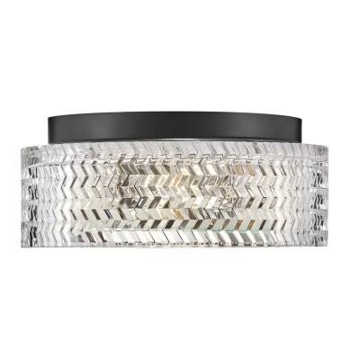 Plafonnier Elle Noir et transparent 2x60W ELSTEAD LIGHTING HK-ELLE-F-S-BK