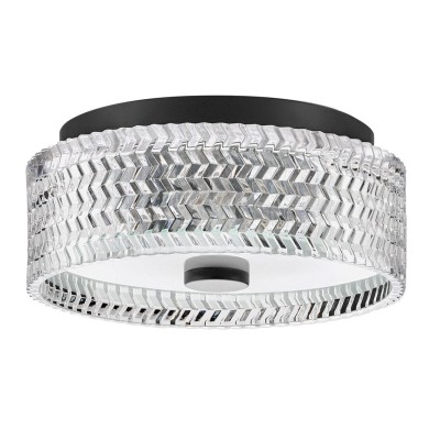 Plafonnier Elle Noir et transparent 2x60W ELSTEAD LIGHTING HK-ELLE-F-S-BK
