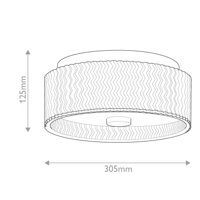 Plafonnier Elle Noir et transparent 2x60W ELSTEAD LIGHTING HK-ELLE-F-S-BK