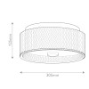 Plafonnier Elle Noir et transparent 2x60W ELSTEAD LIGHTING HK-ELLE-F-S-BK