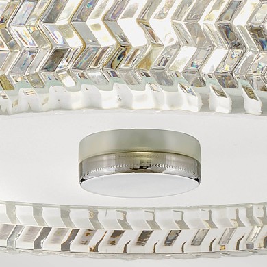 Plafonnier Elle Chrome et transparent 2x60W ELSTEAD LIGHTING HK-ELLE-F-S-CM