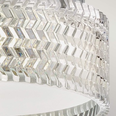 Plafonnier Elle Chrome et transparent 2x60W ELSTEAD LIGHTING HK-ELLE-F-S-CM