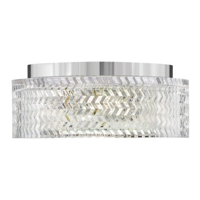 Plafonnier Elle Chrome et transparent 2x60W ELSTEAD LIGHTING HK-ELLE-F-S-CM