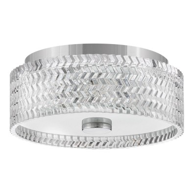 Plafonnier Elle Chrome et transparent 2x60W ELSTEAD LIGHTING HK-ELLE-F-S-CM