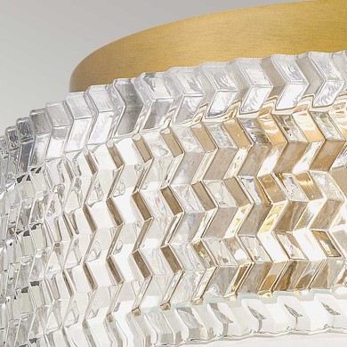 Plafonnier Elle Laiton et transparent 2x60W ELSTEAD LIGHTING HK-ELLE-F-S-HB