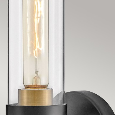 Applique Ellison Noir, laiton et transparent 40W ELSTEAD LIGHTING HK-ELLISON1-BK-HB