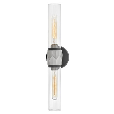 Applique Ellison Noir, nickel et transparent 2x40W ELSTEAD LIGHTING HK-ELLISON2-BK-BN