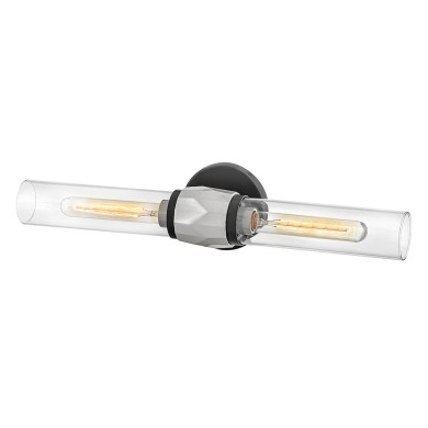 Applique Ellison Noir, nickel et transparent 2x40W ELSTEAD LIGHTING HK-ELLISON2-BK-BN