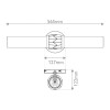 Applique Ellison Noir, nickel et transparent 2x40W ELSTEAD LIGHTING HK-ELLISON2-BK-BN