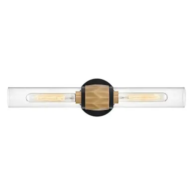 Applique Ellison Noir, laiton et transparent 2x40W ELSTEAD LIGHTING HK-ELLISON2-BK-HB