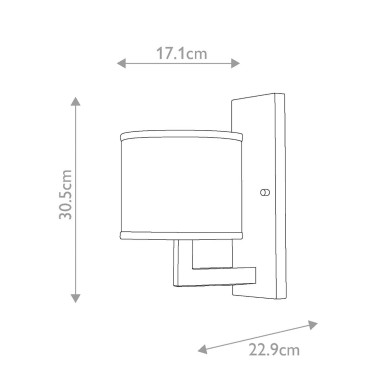 Applique Hampton Laiton et blanc 60W ELSTEAD LIGHTING HK-HAMPTON1-BB