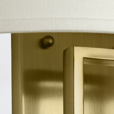 Applique Hampton Laiton et blanc 2x40W ELSTEAD LIGHTING HK-HAMPTON2-BB