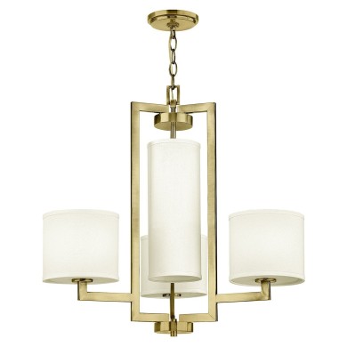 Lustre Hampton Laiton et blanc 4x60W ELSTEAD LIGHTING HK-HAMPTON4-BB
