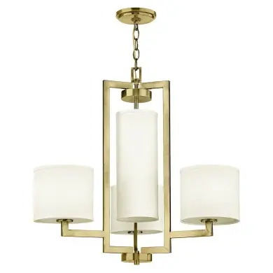 Lustre Hampton Laiton et blanc 4x60W ELSTEAD LIGHTING HK-HAMPTON4-BB