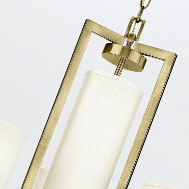 Lustre Hampton Laiton et blanc 4x60W ELSTEAD LIGHTING HK-HAMPTON4-BB