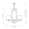 Lustre Hampton Laiton et blanc 4x60W ELSTEAD LIGHTING HK-HAMPTON4-BB