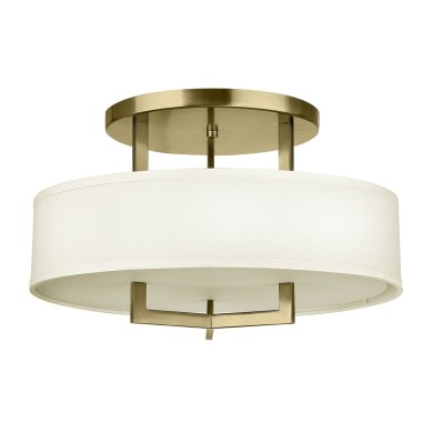Plafonnier Hampton Laiton et blanc 3x60W ELSTEAD LIGHTING HK-HAMPTON-SF-BB