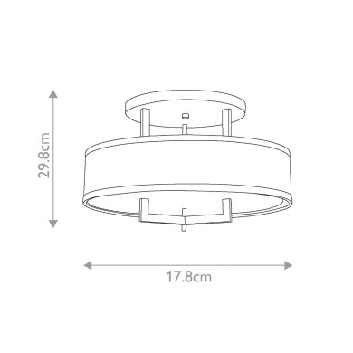 Plafonnier Hampton Laiton et blanc 3x60W ELSTEAD LIGHTING HK-HAMPTON-SF-BB