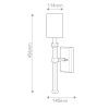 Applique Moore Laiton, ivoire et blanc 40W ELSTEAD LIGHTING HK-MOORE-WB1-HB