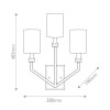 Applique Moore Laiton, ivoire et blanc 3x40W ELSTEAD LIGHTING HK-MOORE-WB3-HB