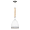 Suspension Nash Nickel, blanc 60W ELSTEAD LIGHTING HK-NASH-P-AN