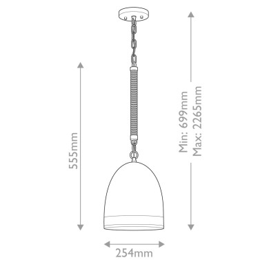 Suspension Nash Nickel, blanc 60W ELSTEAD LIGHTING HK-NASH-P-AN