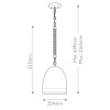 Suspension Nash Nickel, blanc 60W ELSTEAD LIGHTING HK-NASH-P-AN