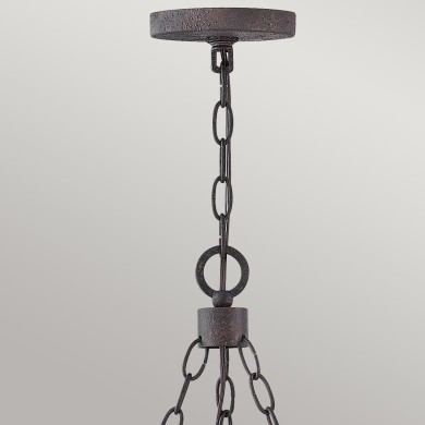 Lustre Sawyer Bois et transparent 6x40W ELSTEAD LIGHTING HK-SAWYER6-SQ