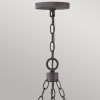 Lustre Sawyer Bois et transparent 6x40W ELSTEAD LIGHTING HK-SAWYER6-SQ