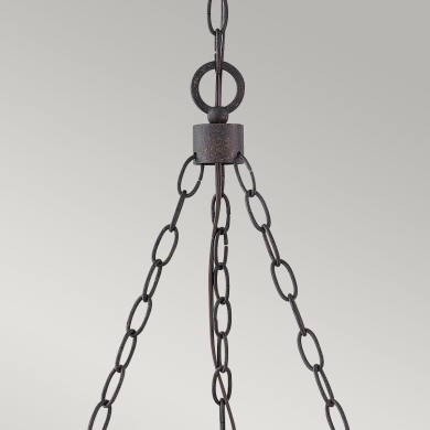 Lustre Sawyer Bois et transparent 6x40W ELSTEAD LIGHTING HK-SAWYER6-SQ