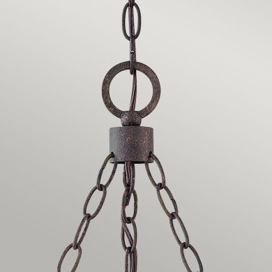 Lustre Sawyer Bois et transparent 9x40W ELSTEAD LIGHTING HK-SAWYER9-SQ