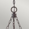 Lustre Sawyer Bois et transparent 9x40W ELSTEAD LIGHTING HK-SAWYER9-SQ