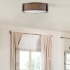 Plafonnier Sawyer Bois 3x40W ELSTEAD LIGHTING HK-SAWYER-F-M-SQ