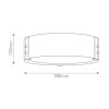 Plafonnier Sawyer Bois 3x40W ELSTEAD LIGHTING HK-SAWYER-F-M-SQ