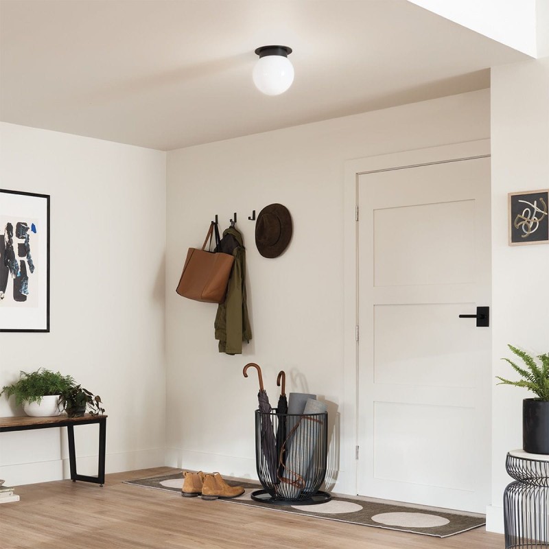 Plafonnier Albers Noir et opale 40W rond ELS_KL-ALBERS-F-G-BK KL-ALBERS-F-G-BK Plafonnier Albers Noir et opale 40W rond ELSTEAD LIGHTING KL-ALBERS-F-G-BK