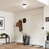 Plafonnier Albers Noir et opale 40W rond ELSTEAD LIGHTING KL-ALBERS-F-G-BK