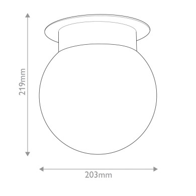 Plafonnier Albers Noir et opale 40W rond ELSTEAD LIGHTING KL-ALBERS-F-G-BK
