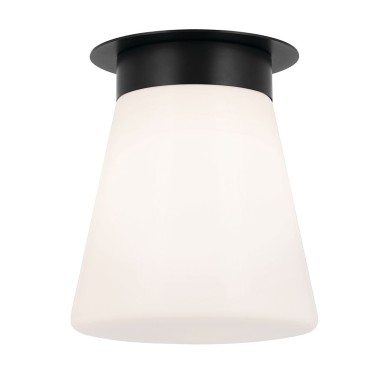 Plafonnier Albers Noir et opale 40W ELSTEAD LIGHTING KL-ALBERS-F-T-BK