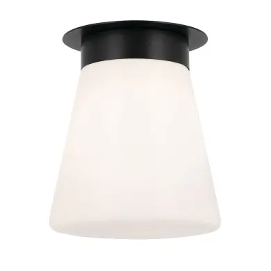 Plafonnier Albers Noir et opale 40W ELSTEAD LIGHTING KL-ALBERS-F-T-BK