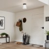 Plafonnier Albers Noir et opale 40W ELSTEAD LIGHTING KL-ALBERS-F-T-BK