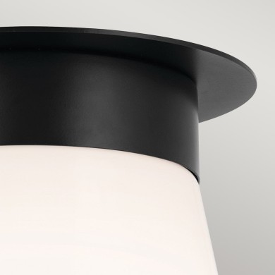 Plafonnier Albers Noir et opale 40W ELSTEAD LIGHTING KL-ALBERS-F-T-BK