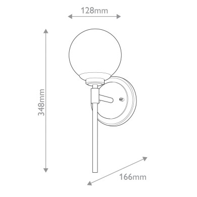 Applique Benno Bronze et blanc 3W LED ELSTEAD LIGHTING KL-BENNO1-CPZ