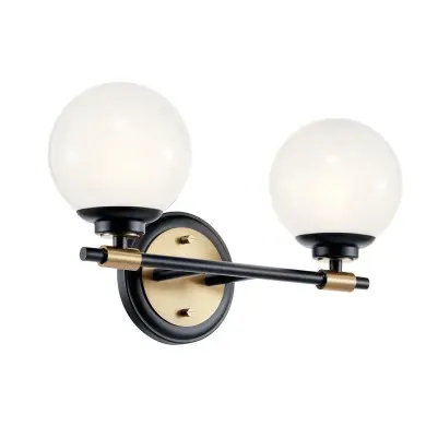 Applique Benno Noir, bronze et blanc 2x3W LED ELSTEAD LIGHTING KL-BENNO2-BK-CPZ