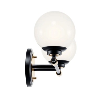 Applique Benno Noir, bronze et blanc 2x3W LED ELSTEAD LIGHTING KL-BENNO2-BK-CPZ