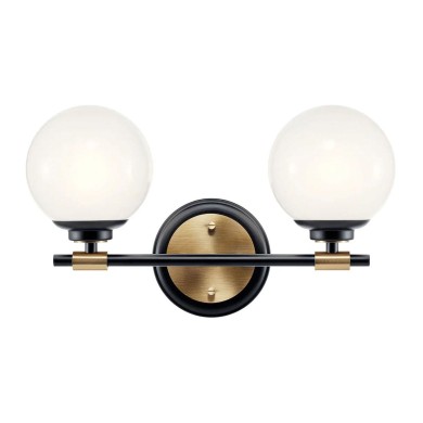 Applique Benno Noir, bronze et blanc 2x3W LED ELSTEAD LIGHTING KL-BENNO2-BK-CPZ