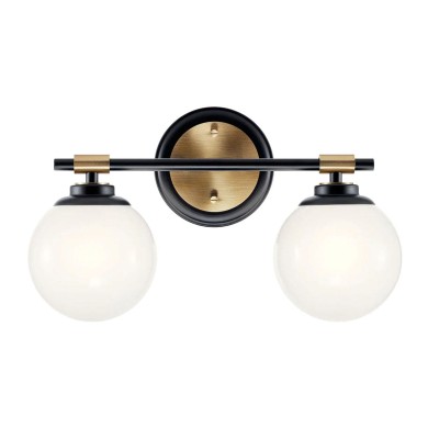 Applique Benno Noir, bronze et blanc 2x3W LED ELSTEAD LIGHTING KL-BENNO2-BK-CPZ