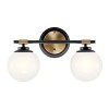 Applique Benno Noir, bronze et blanc 2x3W LED ELSTEAD LIGHTING KL-BENNO2-BK-CPZ