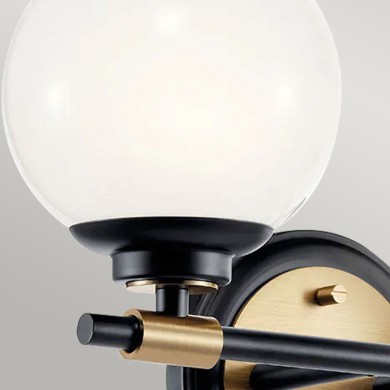 Applique Benno Noir, bronze et blanc 2x3W LED ELSTEAD LIGHTING KL-BENNO2-BK-CPZ