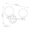 Applique Benno Noir, bronze et blanc 2x3W LED ELSTEAD LIGHTING KL-BENNO2-BK-CPZ