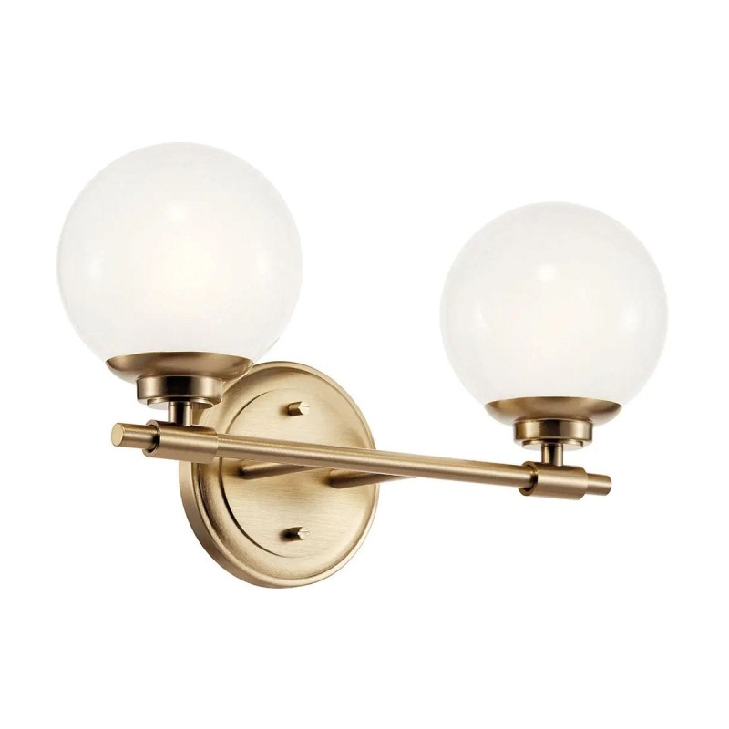 Applique Benno Bronze et opale 2x3W LED ELS_KL-BENNO2-CPZ KL-BENNO2-CPZ Applique Benno Bronze et opale 2x3W LED ELSTEAD LIGHTING KL-BENNO2-CPZ